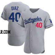 Alexis Diaz Men's Los Angeles Dodgers Gray Authentic Away Jersey