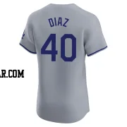 Alexis Diaz Men's Los Angeles Dodgers Gray Elite Road 2024 World Series Jersey