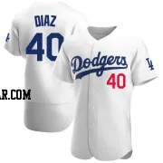 Alexis Diaz Men's Los Angeles Dodgers White Authentic Home Jersey