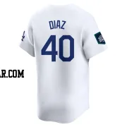 Alexis Diaz Men's Los Angeles Dodgers White Limited 2024 World Tour Seoul Series Home Jersey