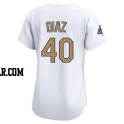 Alexis Diaz Women's Los Angeles Dodgers Gold Limited White 2025 Collection Jersey