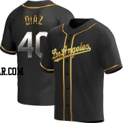 Alexis Diaz Youth Los Angeles Dodgers Black Golden Replica Alternate Jersey