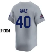 Alexis Diaz Youth Los Angeles Dodgers Gray Limited Away World Series Champions Jersey