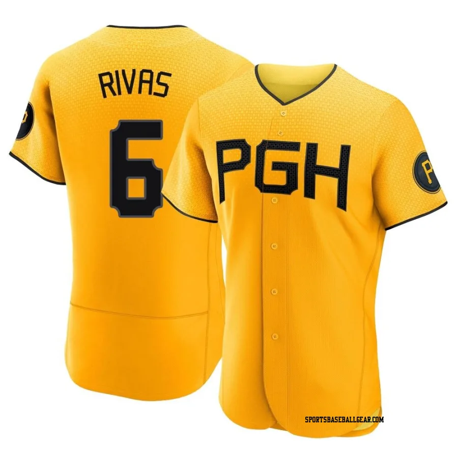 Alfonso Rivas Men's Pittsburgh Pirates Gold Authentic 2023 City Connect Jersey
