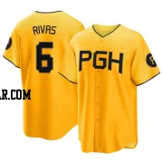 Alfonso Rivas Men's Pittsburgh Pirates Gold Replica 2023 City Connect Jersey