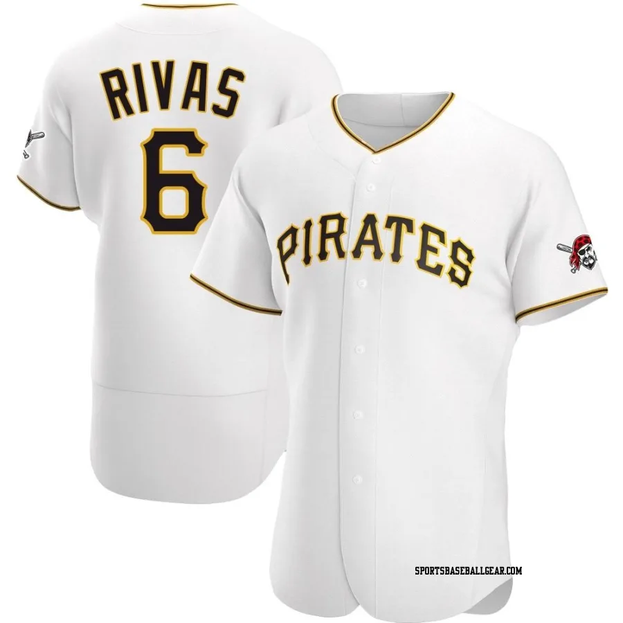 Alfonso Rivas Men's Pittsburgh Pirates White Authentic Home Jersey