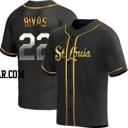 Alfonso Rivas Youth St. Louis Cardinals Black Golden Replica Alternate Jersey
