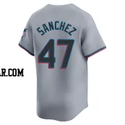 Ali Sanchez Men's Miami Marlins Gray Limited Road Jersey