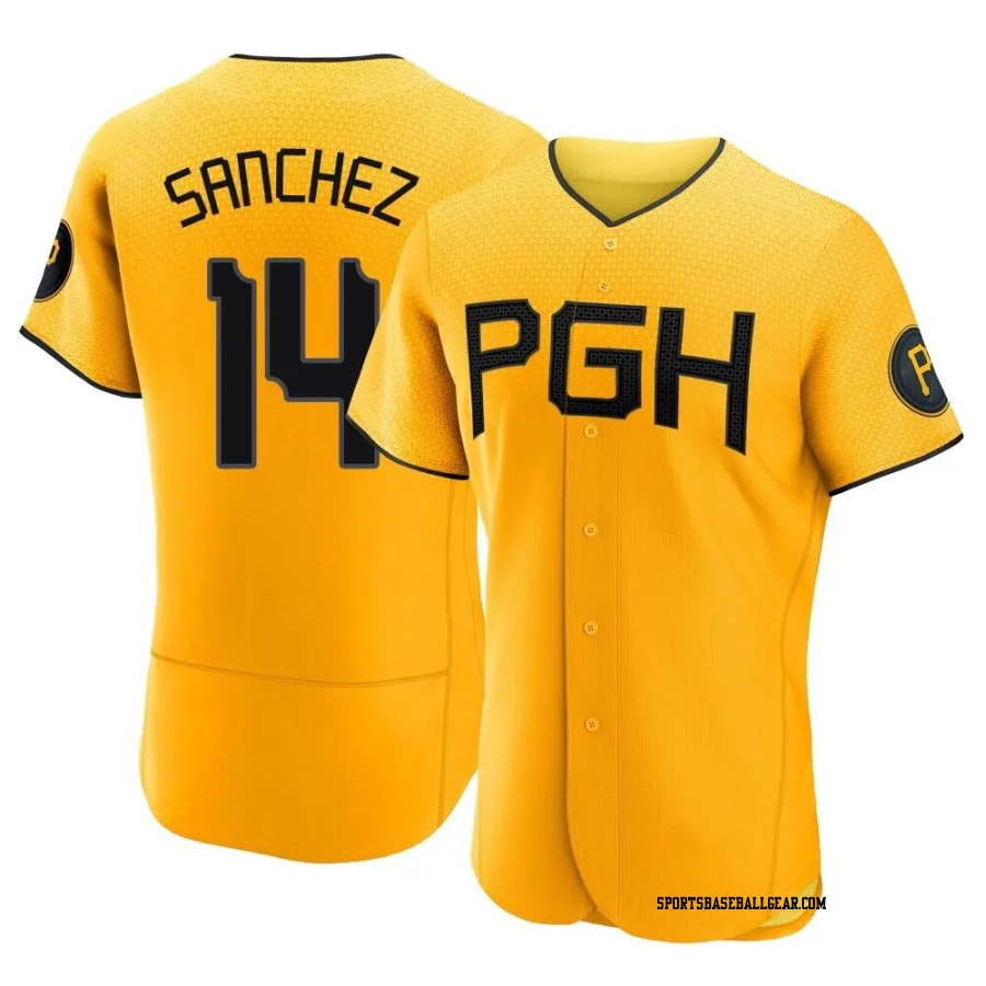 Ali Sanchez Men's Pittsburgh Pirates Gold Authentic 2023 City Connect Jersey