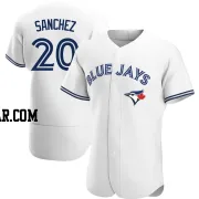 Ali Sanchez Men's Toronto Blue Jays White Authentic Home Jersey