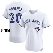 Ali Sanchez Men's Toronto Blue Jays White Elite Home Jersey