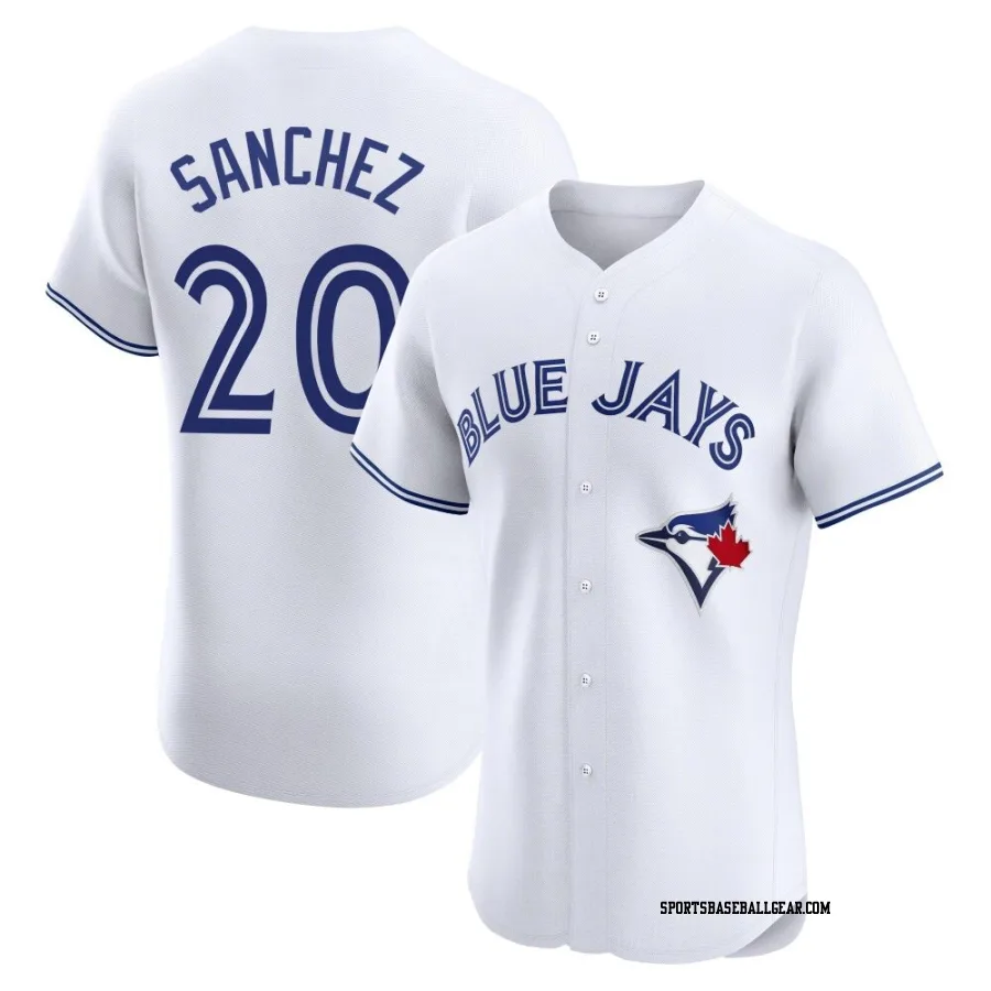 Ali Sanchez Men's Toronto Blue Jays White Elite Home Jersey