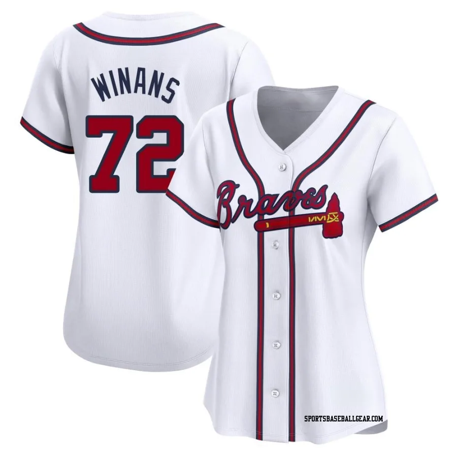 Allan Winans Women's Atlanta Braves White Limited Home Jersey