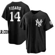 Amed Rosario Men's New York Yankees Black/White Replica Jersey