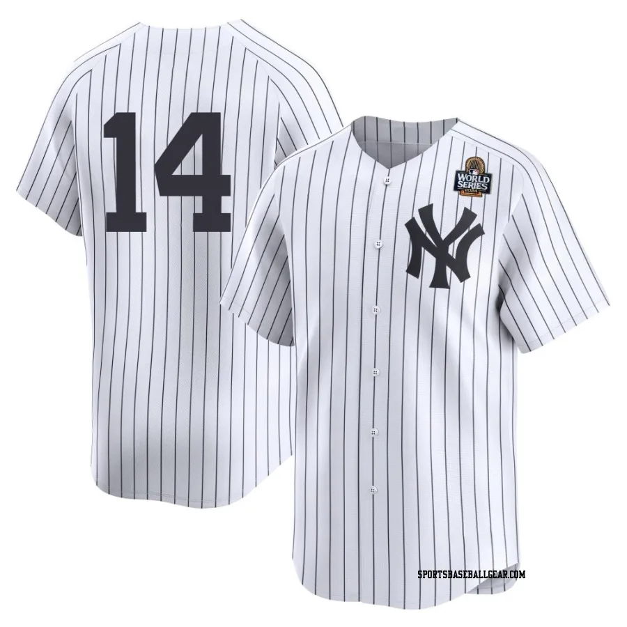 Amed Rosario Men's New York Yankees White Limited Yankee Home 2nd 2024 World Series Jersey