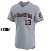 Amed Rosario Men&#039;s Washington Nationals Gray Elite Road Jersey