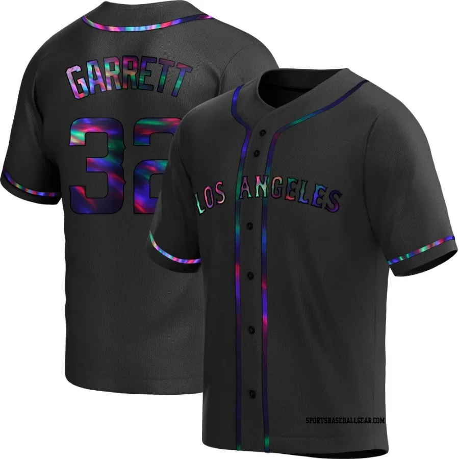 Amir Garrett Youth Los Angeles Angels Black Holographic Replica Alternate Jersey