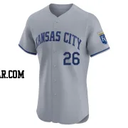 Amos Otis Men's Kansas City Royals Gray Elite Road Jersey