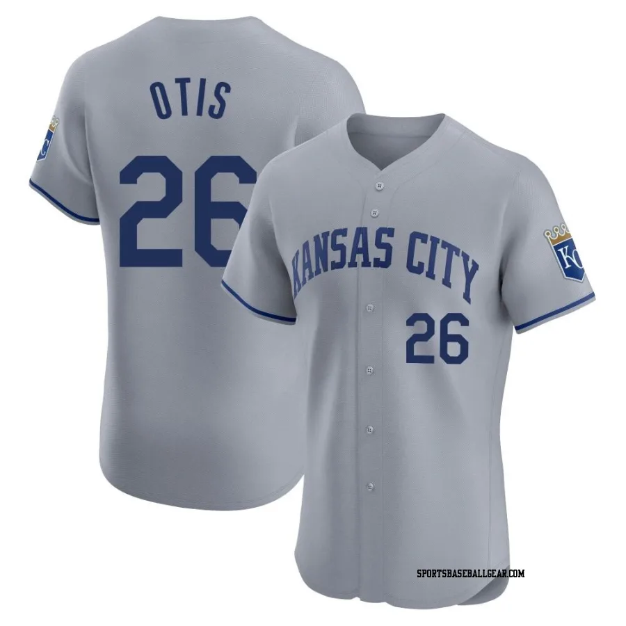 Amos Otis Men's Kansas City Royals Gray Elite Road Jersey