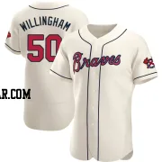 Amos Willingham Men's Atlanta Braves Cream Authentic Alternate Jersey