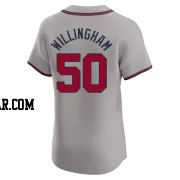 Amos Willingham Men's Atlanta Braves Gray Elite Road Jersey