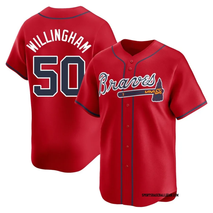 Amos Willingham Men's Atlanta Braves Red Limited Alternate Jersey