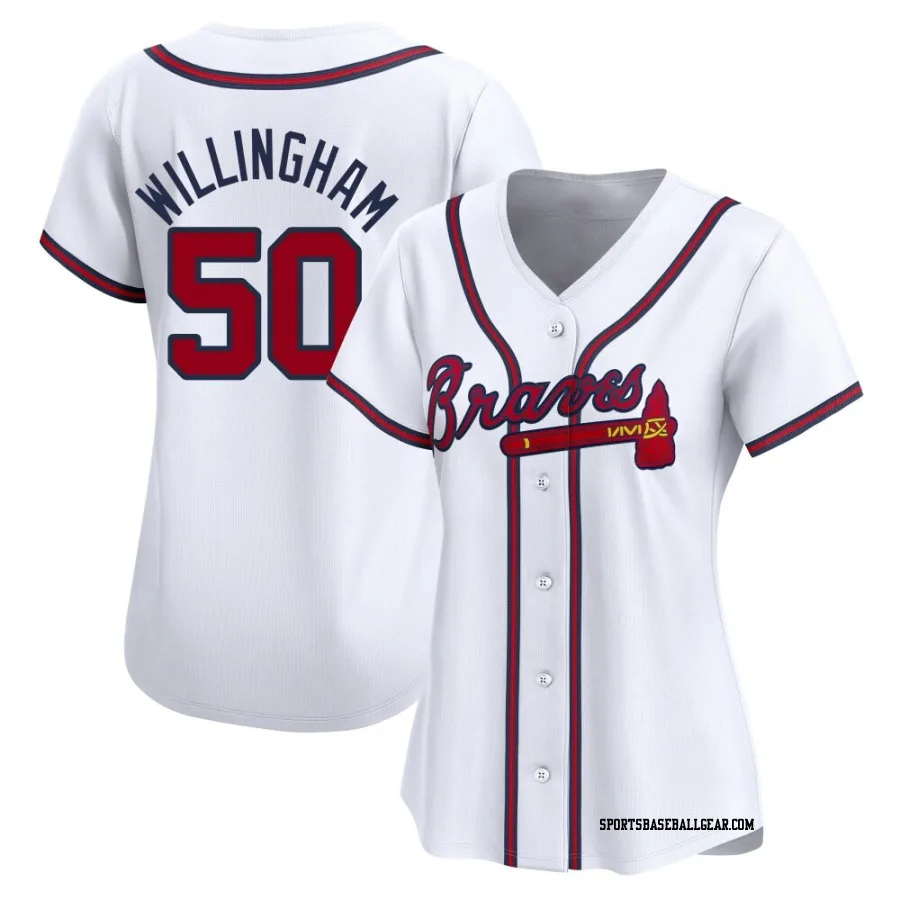 Amos Willingham Women's Atlanta Braves White Limited Home Jersey