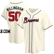 Amos Willingham Youth Atlanta Braves Cream Replica Alternate Jersey