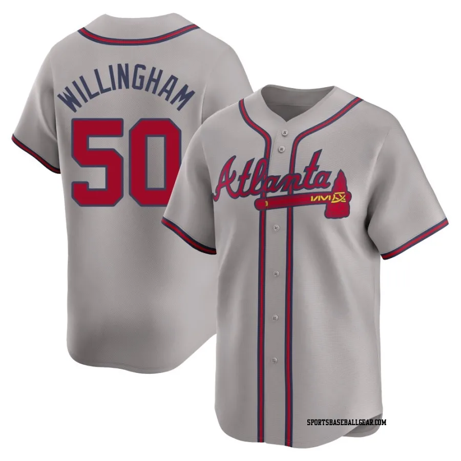 Amos Willingham Youth Atlanta Braves Gray Limited Away Jersey