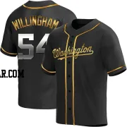Amos Willingham Youth Washington Nationals Black Golden Replica Alternate Jersey