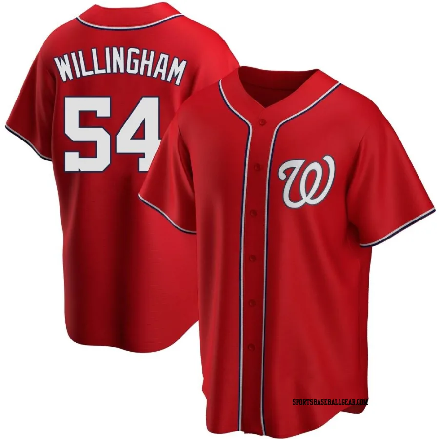 Amos Willingham Youth Washington Nationals Red Replica Alternate Jersey