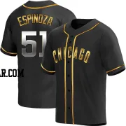 Anderson Espinoza Youth Chicago Cubs Black Golden Replica Alternate Jersey