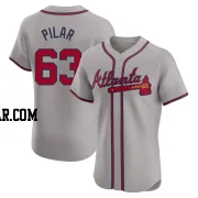Anderson Pilar Men's Atlanta Braves Gray Elite Road Jersey