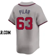 Anderson Pilar Men's Atlanta Braves Gray Limited Away Jersey