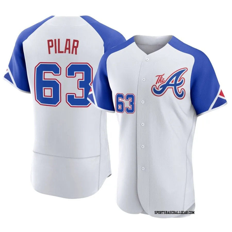 Anderson Pilar Men's Atlanta Braves White Authentic 2023 City Connect Jersey