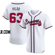 Anderson Pilar Men's Atlanta Braves White Elite Home Jersey