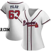 Anderson Pilar Women's Atlanta Braves White Replica Home Jersey