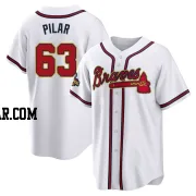 Anderson Pilar Youth Atlanta Braves Gold Replica White 2022 Program Jersey