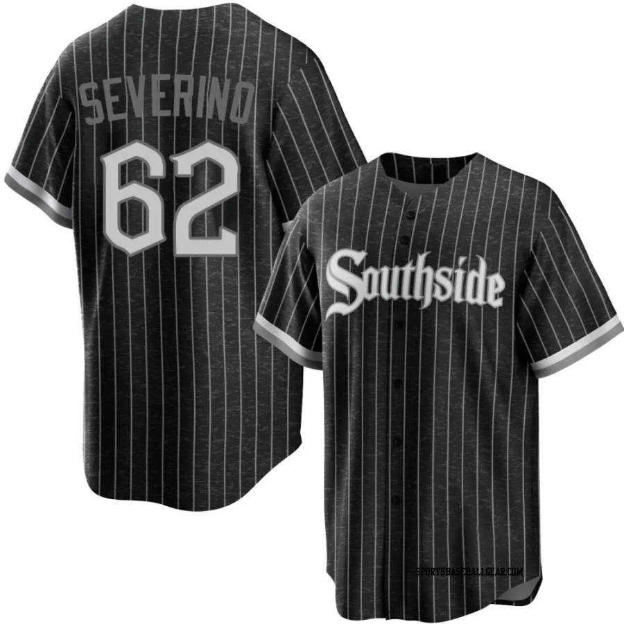 Anderson Severino Men's Chicago White Sox Black Replica 2021 City Connect Jersey