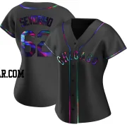 Anderson Severino Women's Chicago White Sox Black Holographic Replica Alternate Jersey