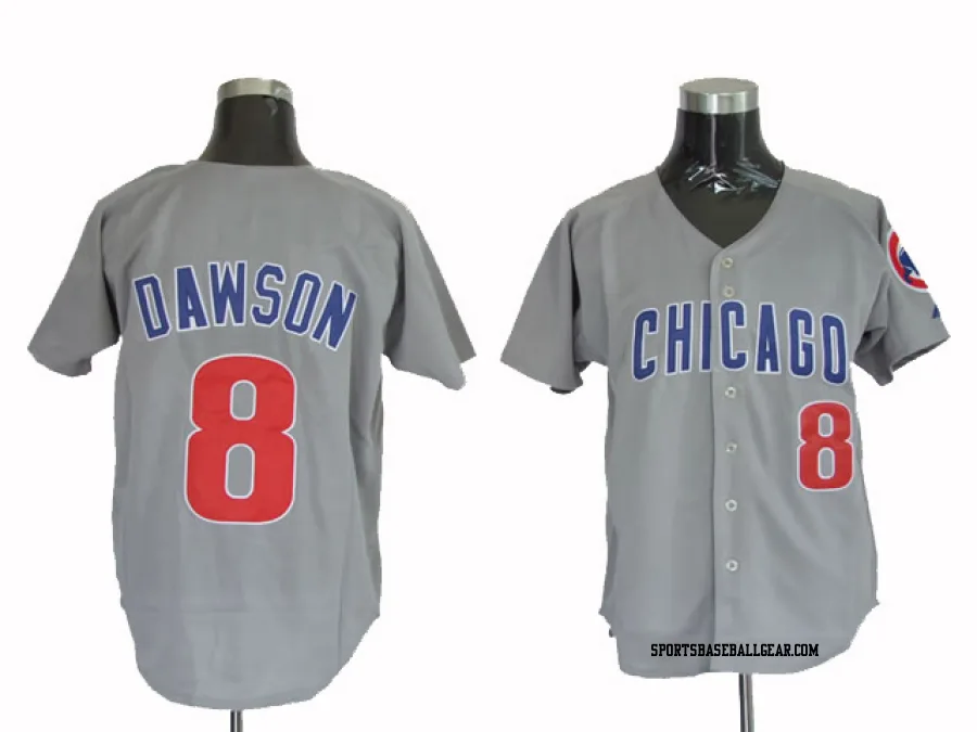 Andre Dawson Men's Chicago Cubs Grey Authentic Throwback Jersey