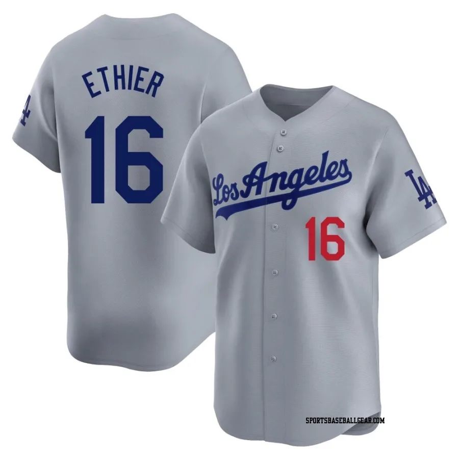 Andre Ethier Men's Los Angeles Dodgers Gray Limited Away Jersey