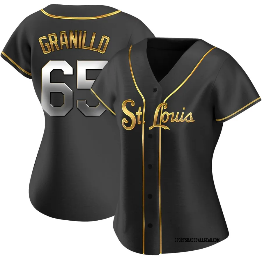 Andre Granillo Women's St. Louis Cardinals Black Golden Replica Alternate Jersey