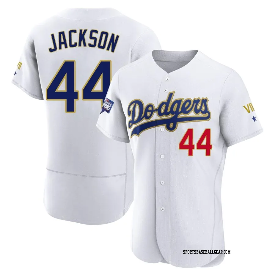 Andre Jackson Men's Los Angeles Dodgers White/Gold Authentic 2021 Gold Program Player Jersey