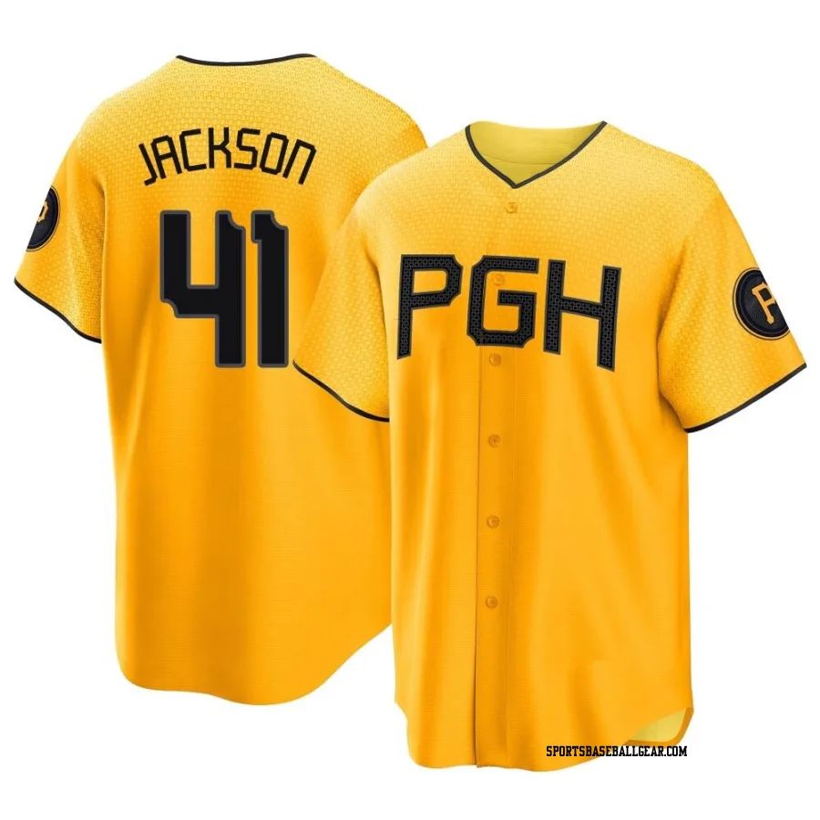 Andre Jackson Men's Pittsburgh Pirates Gold Replica 2023 City Connect Jersey
