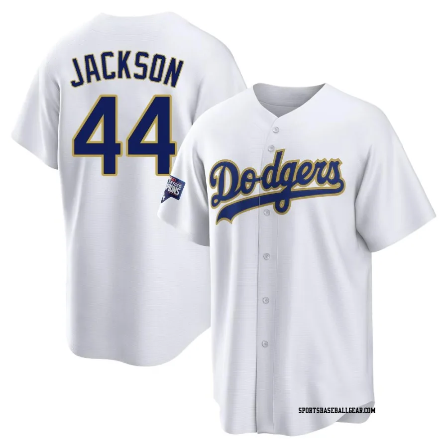 Andre Jackson Youth Los Angeles Dodgers White/Gold Replica 2021 Gold Program Player Jersey
