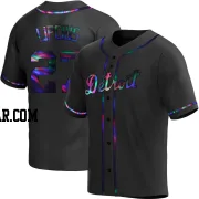 Andre Lipcius Men's Detroit Tigers Black Holographic Replica Alternate Jersey