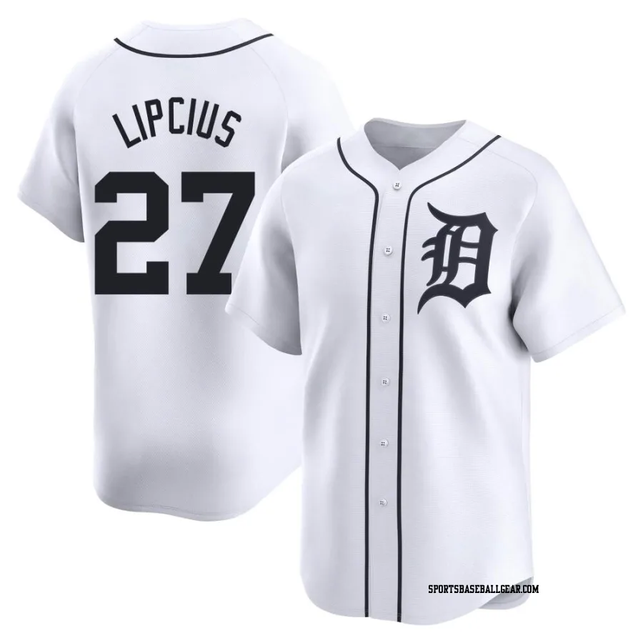 Andre Lipcius Men's Detroit Tigers White Limited Home Jersey