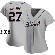Andre Lipcius Women's Detroit Tigers Gray Replica Road Jersey