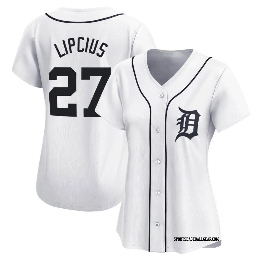 Andre Lipcius Women's Detroit Tigers White Limited Home Jersey